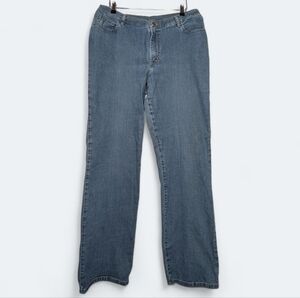 Lee Relaxed Fit Straight Leg Jeans Mid Rise Women Light Blue Denim Size 16 Tall